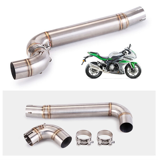 Benelli Tornado 302R Exhaust Decat Pipe Motorcycle Exhaust 302R Middle Link Pipe Steel